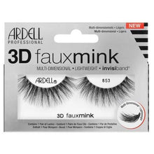 Load image into Gallery viewer, Ardell 3D Faux Mink Strip Lashes 853 Black
