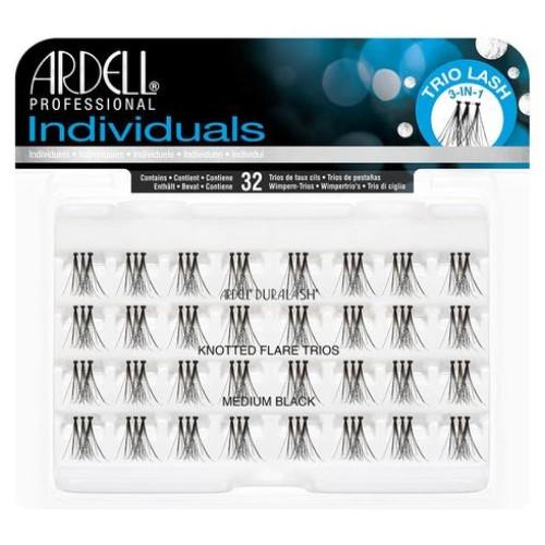 Ardell Duralash Individuals Knotted Flare Trios Lashes Medium Black