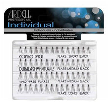 Load image into Gallery viewer, Ardell Duralash Naturals Knot-Free Flares Individual Lashes Combo Black
