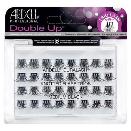 Ardell Duralash Double Up Knotted Flare Trios Lashes Medium Black