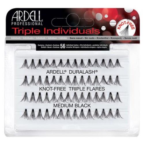 Ardell Duralash Triple Individuals Knot-Free Triple Flares Individual Lashes Medium Black